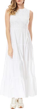 Love By Design Selene Crochet Bodice Tiered Maxi Dress