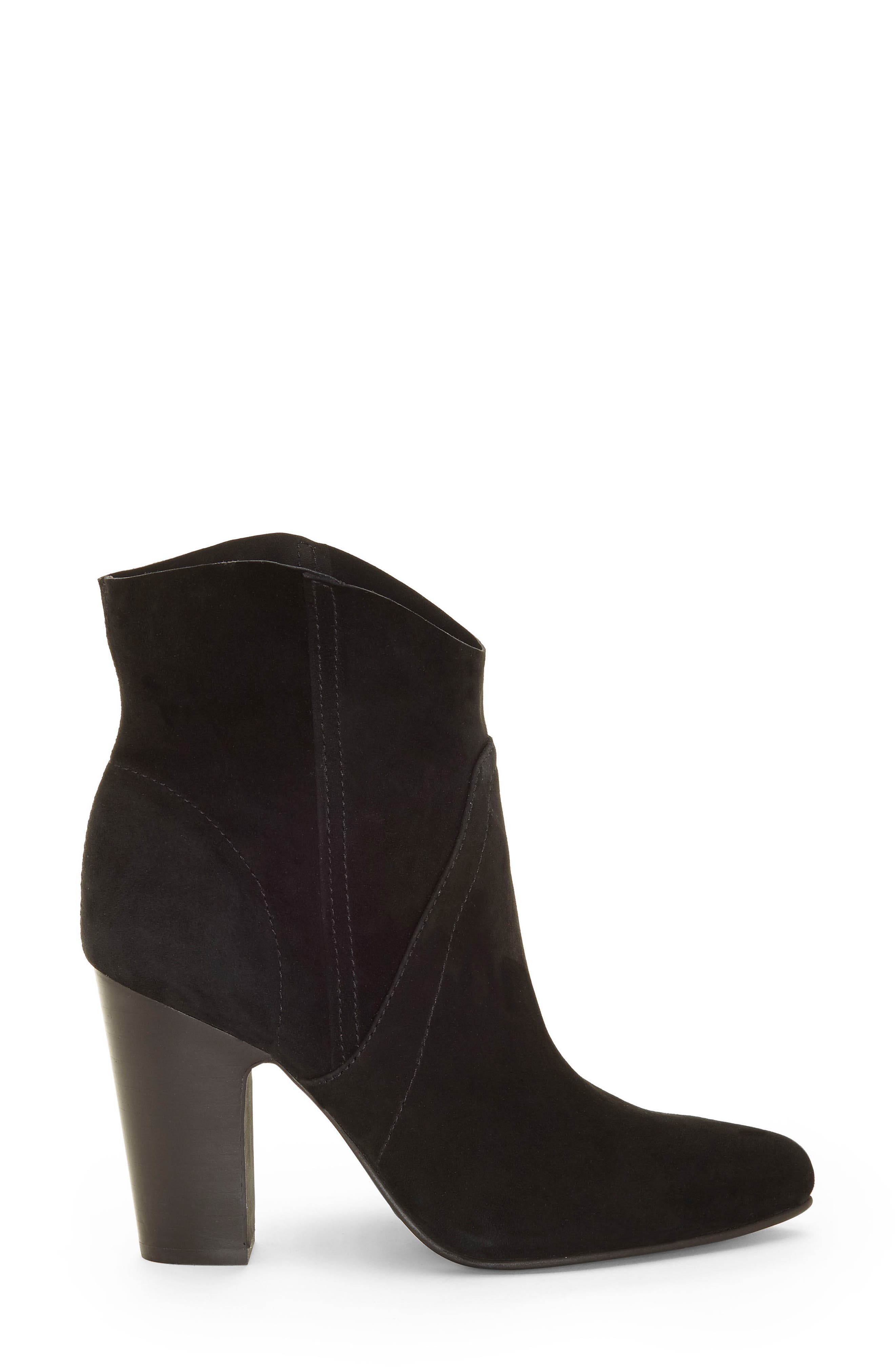 Creestal Western Bootie, Alternate, color, BLACK/ BLACK LEATHER