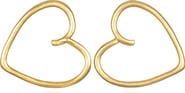 Sequin Sculpted Heart Stud Earrings