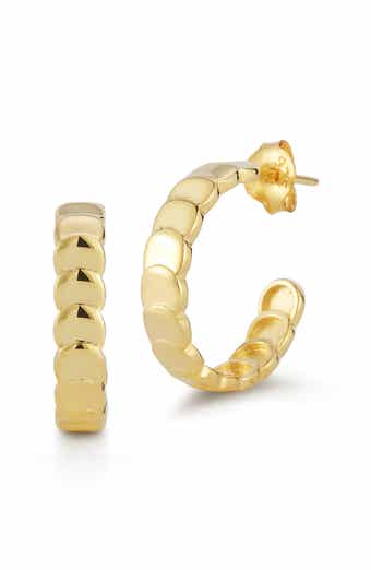 Scallop Hoop Earrings