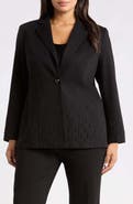 Anne Klein One-Button Embellished Blazer