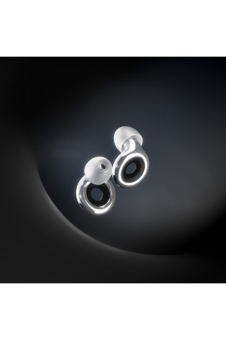 Experience 2 Plus Earplugs Stylish Hearing Protection for Concerts & Festivals, Alternate, color, Silver