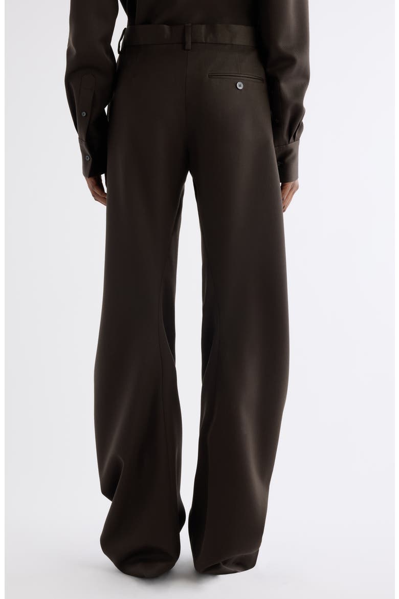 Patty Wool Gabardine Pants, Alternate, color, BROWN