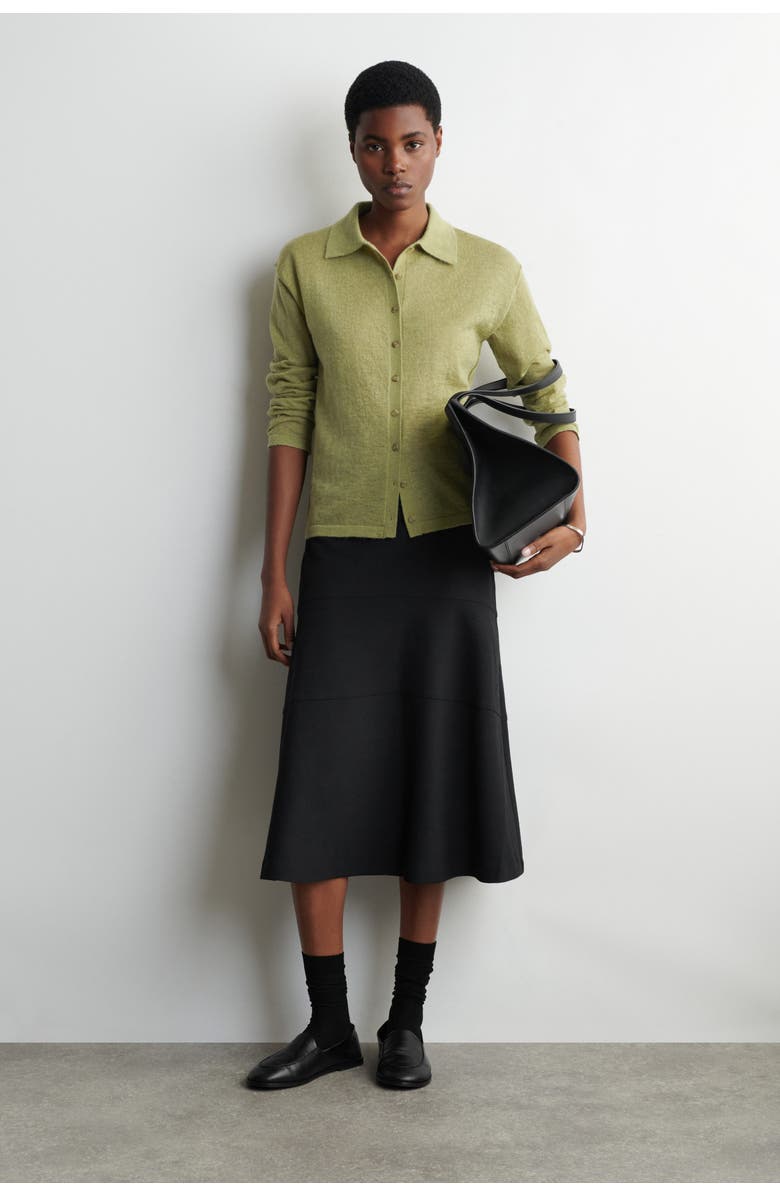 COS Knitted Mohair-Blend Shirt, Alternate, color, Green