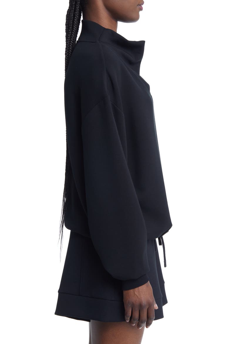 Betsy Funnel Neck Sweatshirt, Alternate, color, BLACK