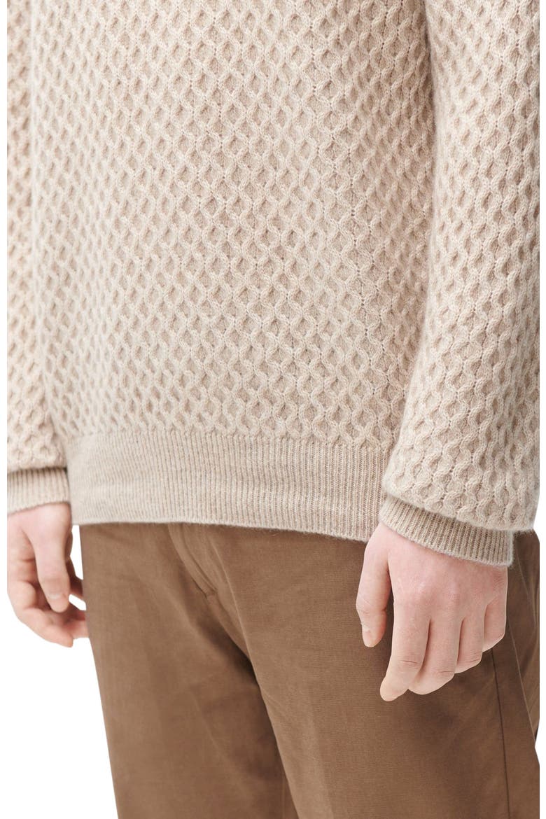 Cable Knit Cashmere Sweater, Alternate, color, warm grey