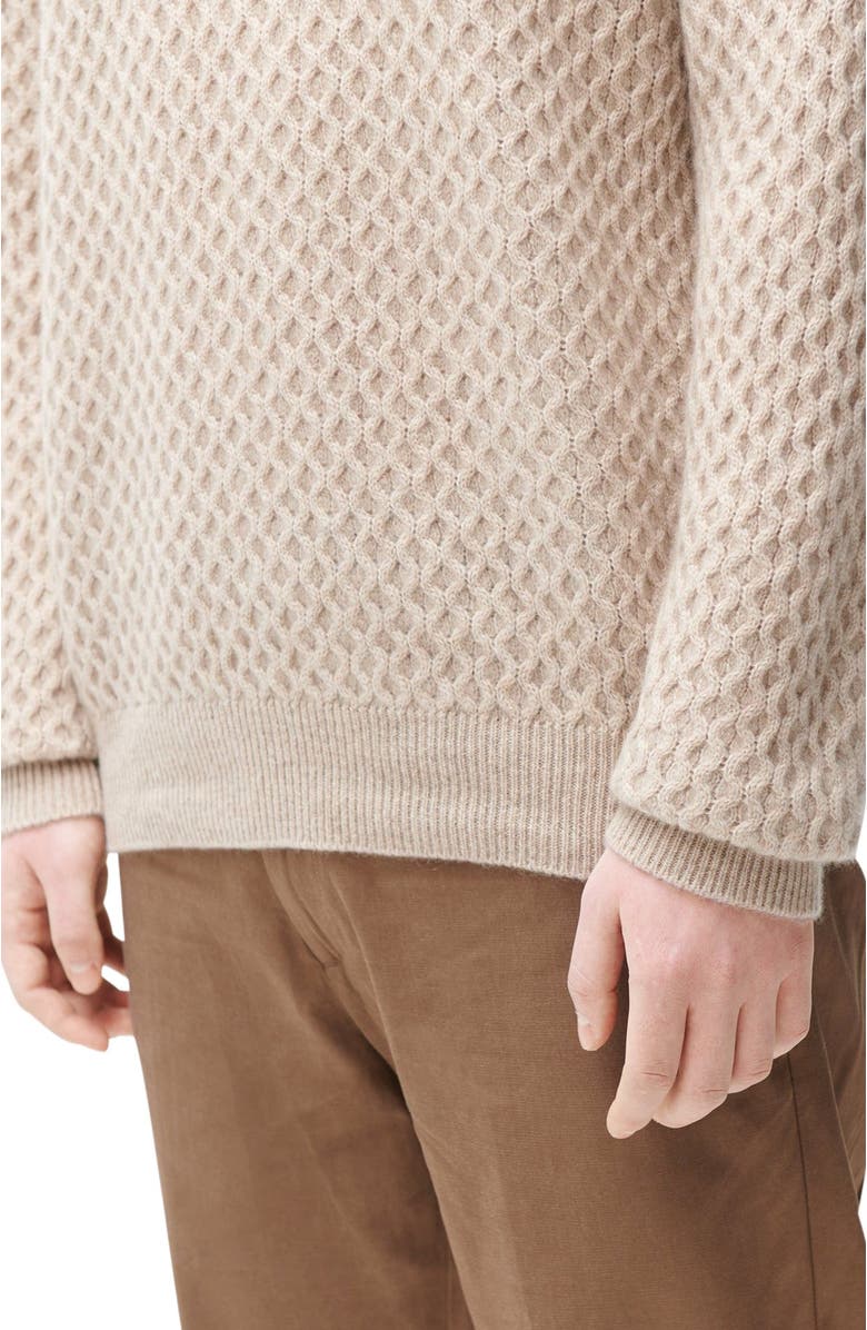 GOBI Mongolian Cashmere Cable Knit Cashmere Sweater, Alternate, color, Warm Grey