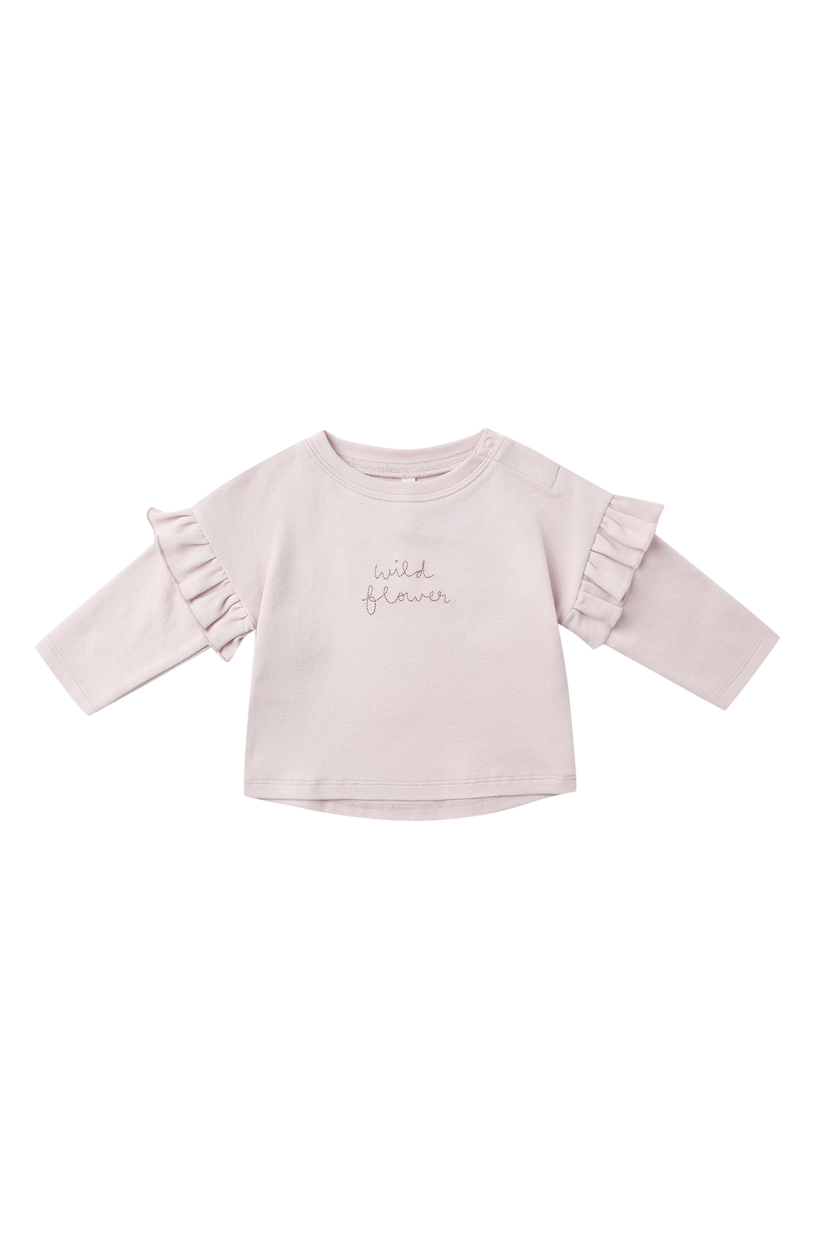 Kids' Ruffle Long Sleeve Organic Cotton Top