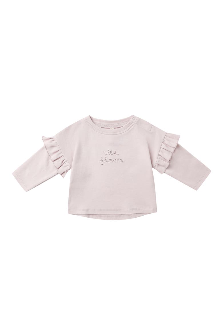 Kids' Ruffle Long Sleeve Organic Cotton Top, Main, color, WILD FLOWER