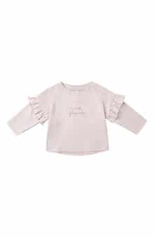 Kids' Ruffle Long Sleeve Organic Cotton Top