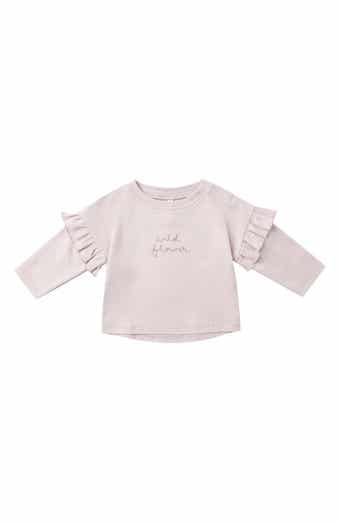 Kids' Ruffle Long Sleeve Organic Cotton Top