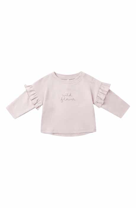 Kids' Ruffle Long Sleeve Organic Cotton Top