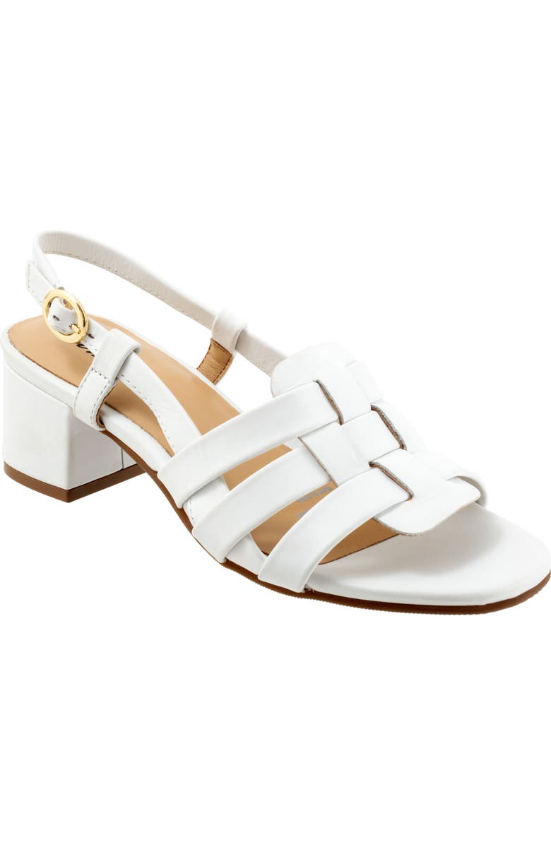 Trotters Luna Cage Sandal, Main, color, White