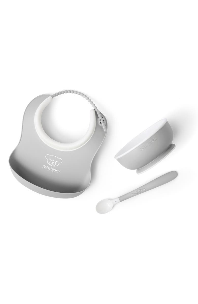 BabyBjörn Feeding Set, Main, color, Gray