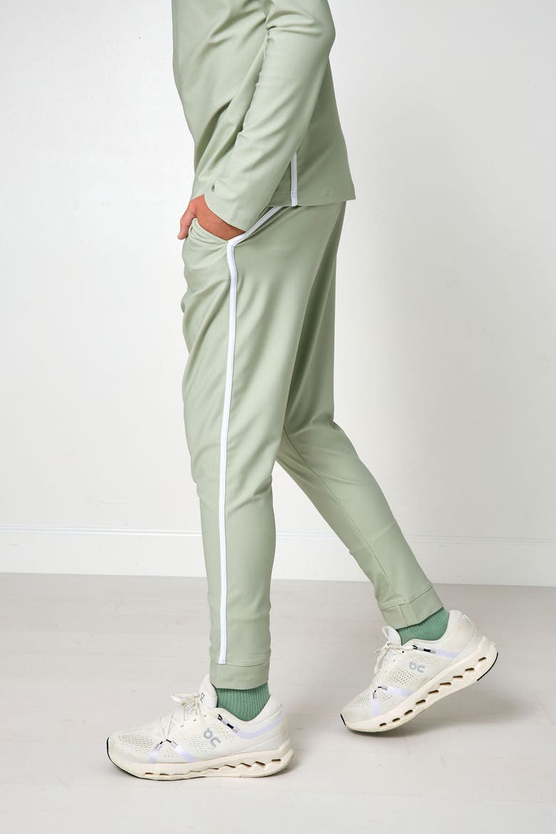 Boys Warm-Up Retro Jogger Pant, Alternate, color, Sage
