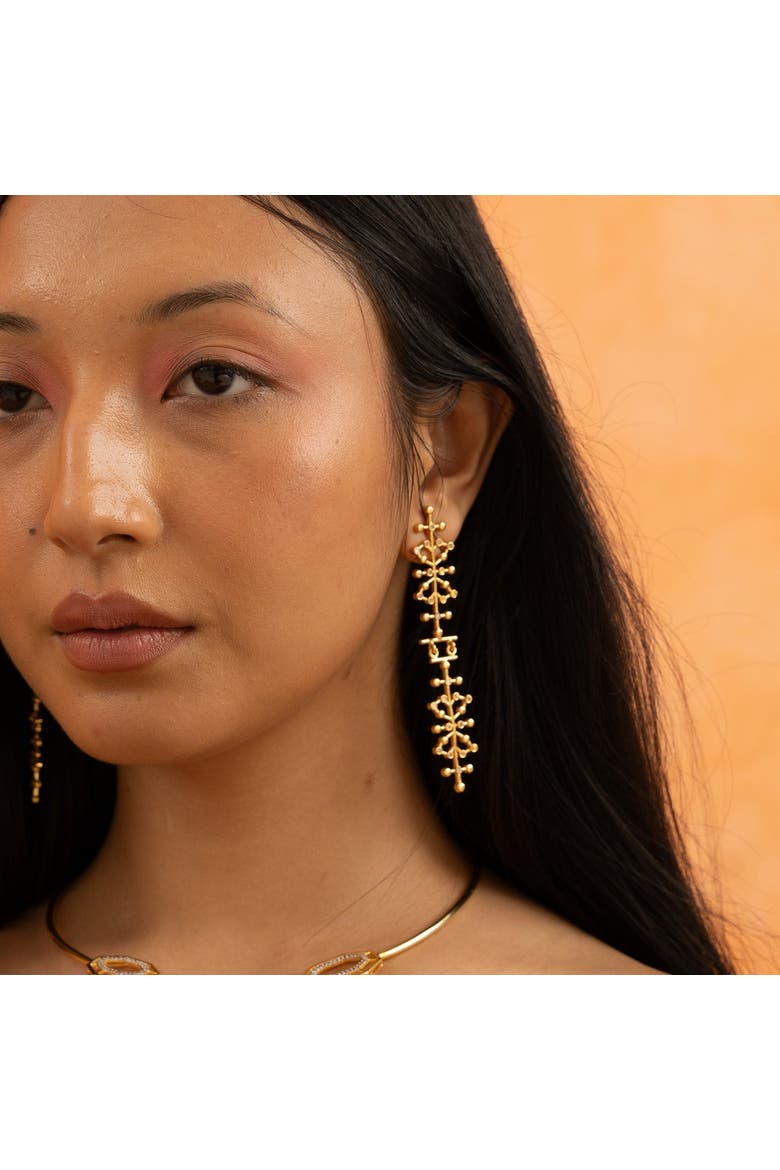 AURO EARRINGS, Alternate, color, Gold Plated