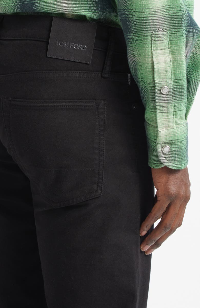 TOM FORD Slim Fit Moleskin Pants, Alternate, color, Black