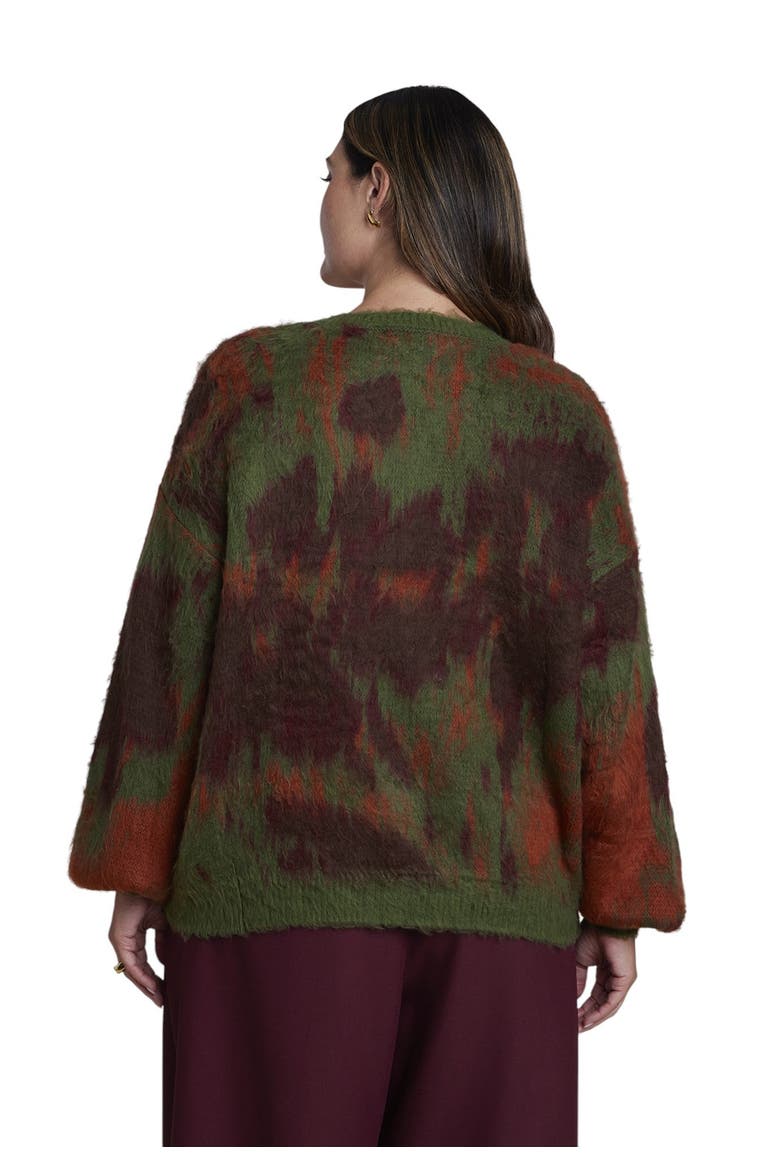 Brushed Intarsia Sweater (plus), Alternate, color, FUZZY FLOWER
