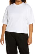 Vince Wide Sleeve Pima Cotton Crop Top