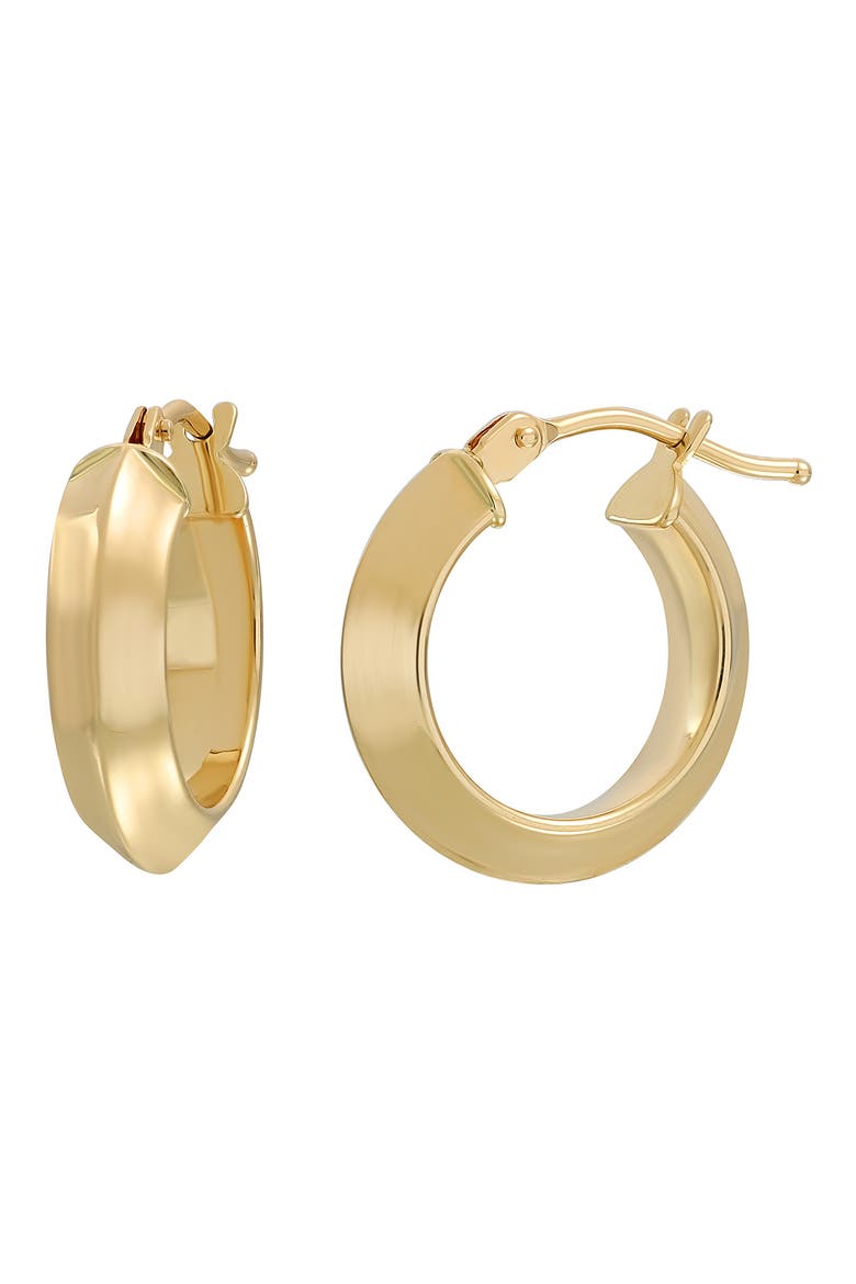 14K Gold Sculpted Hoop Earrings (Nordstrom Exclusive), Main, color, 14K YELLOW GOLD