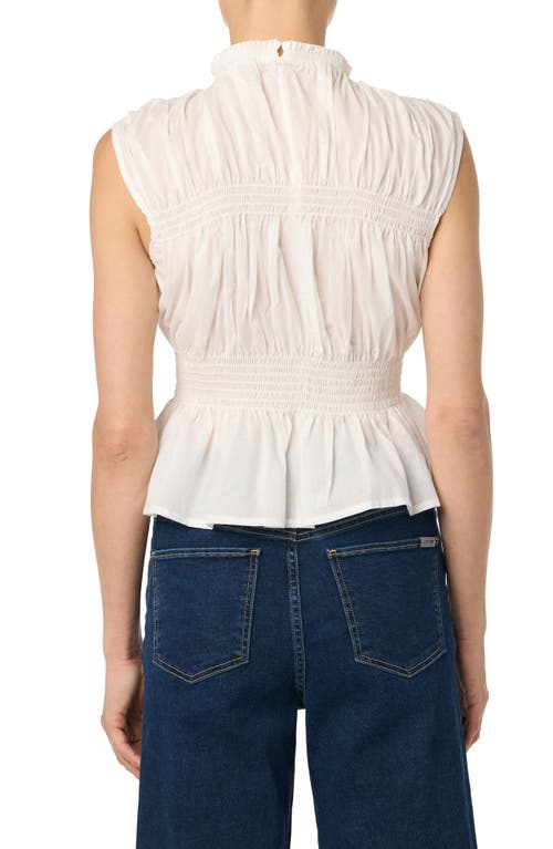 Shop Joe's Sleeveless Cotton Voile Peplum Top In White
