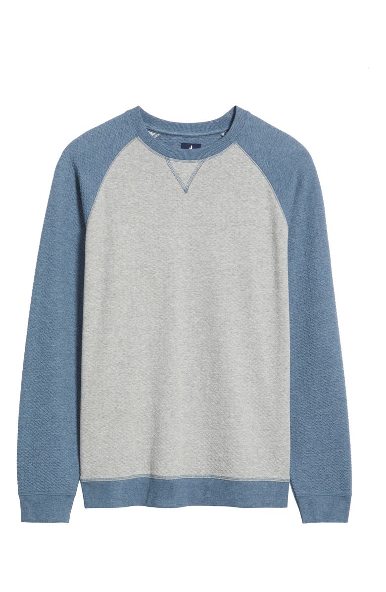 johnnie-O Weyburn Textured Sweatshirt, Alternate, color, Light Gray
