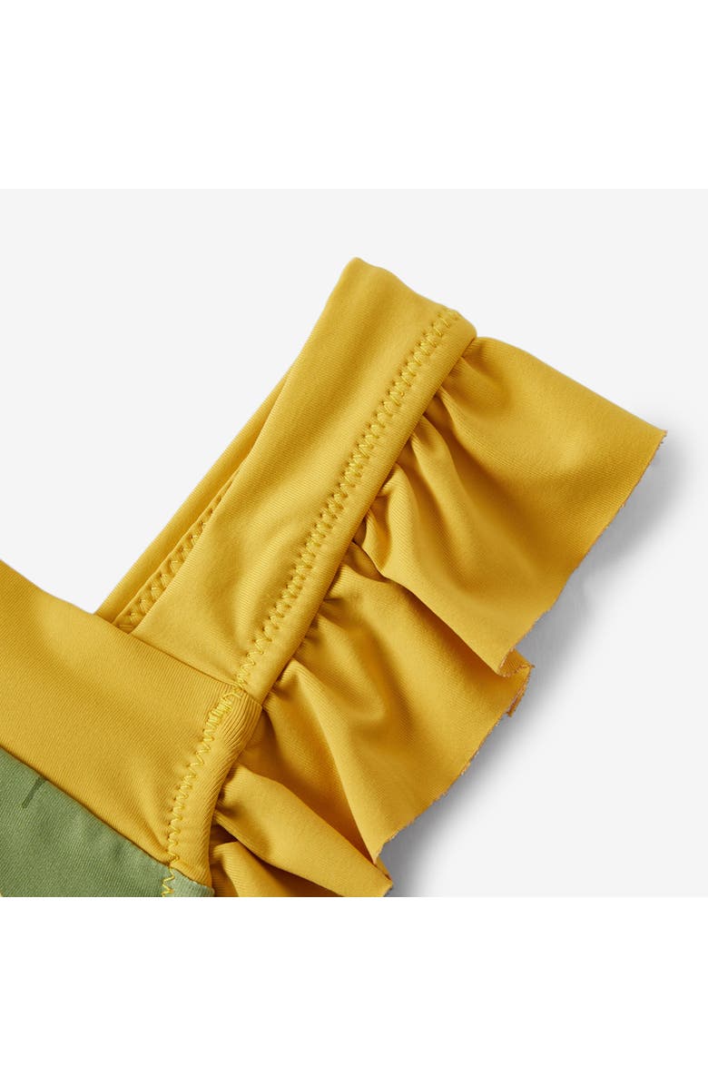 Milkbarn Ruffle Square Neck Swimsuit, Alternate, color, Toucan