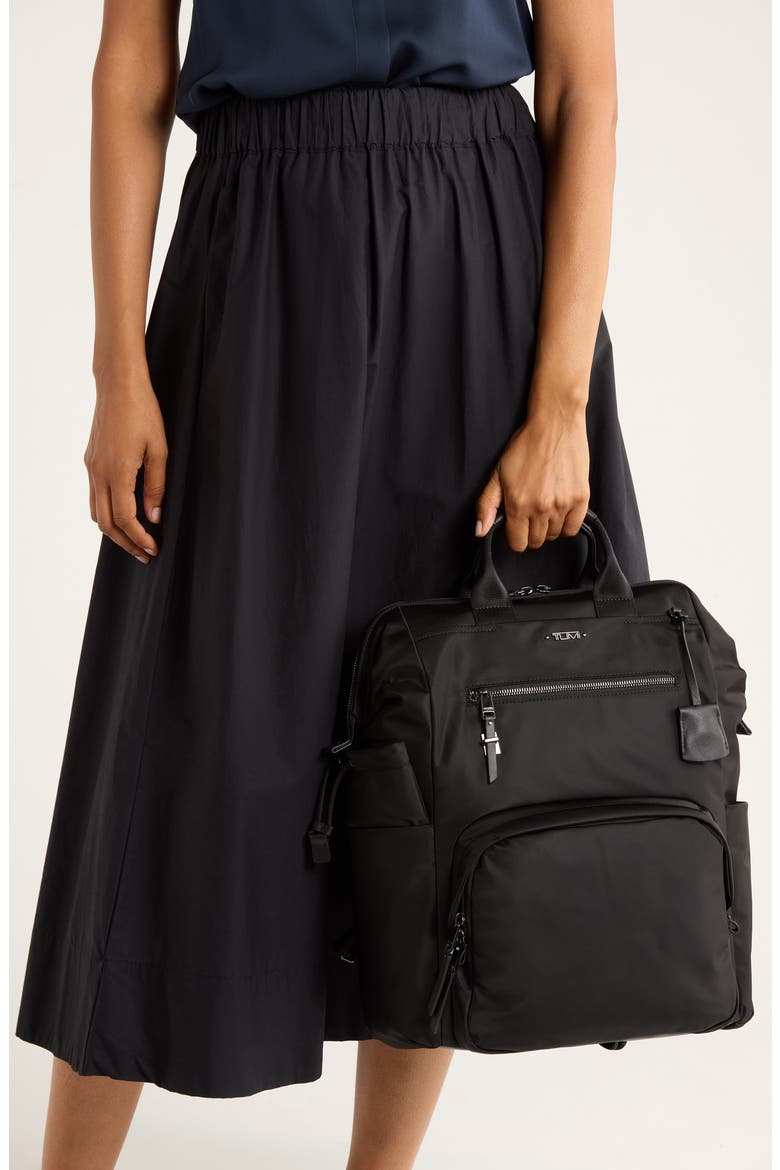 mel framed backpack tumi Alpha Bravo Dynamic Black zip pockets front zip pocket zip access to collapsible interior water TUMI Alpha Bravo Renegade Backpack