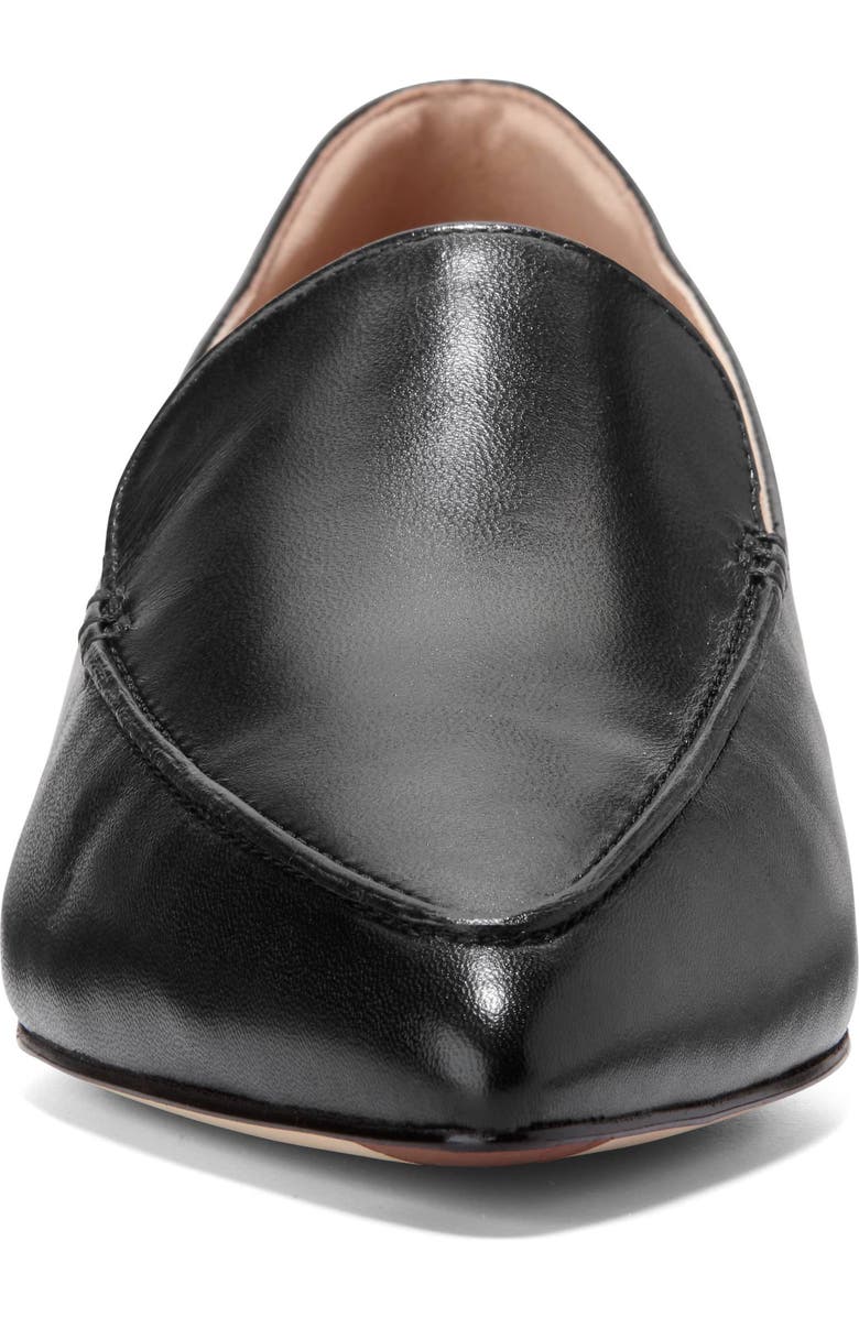 Cole Haan Valentina Pointed Toe Loafer, Alternate, color, Black Leather