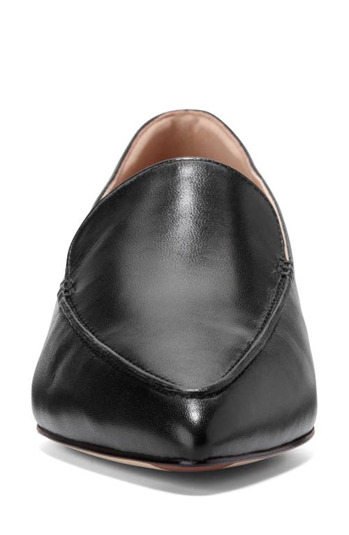 Cole Haan Vivian Pointed Toe Loafer In Black Leather
