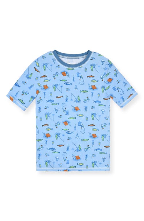 Cloud Nine Kids' Print Soft Fitted Two-piece Pajama Set In Blue
