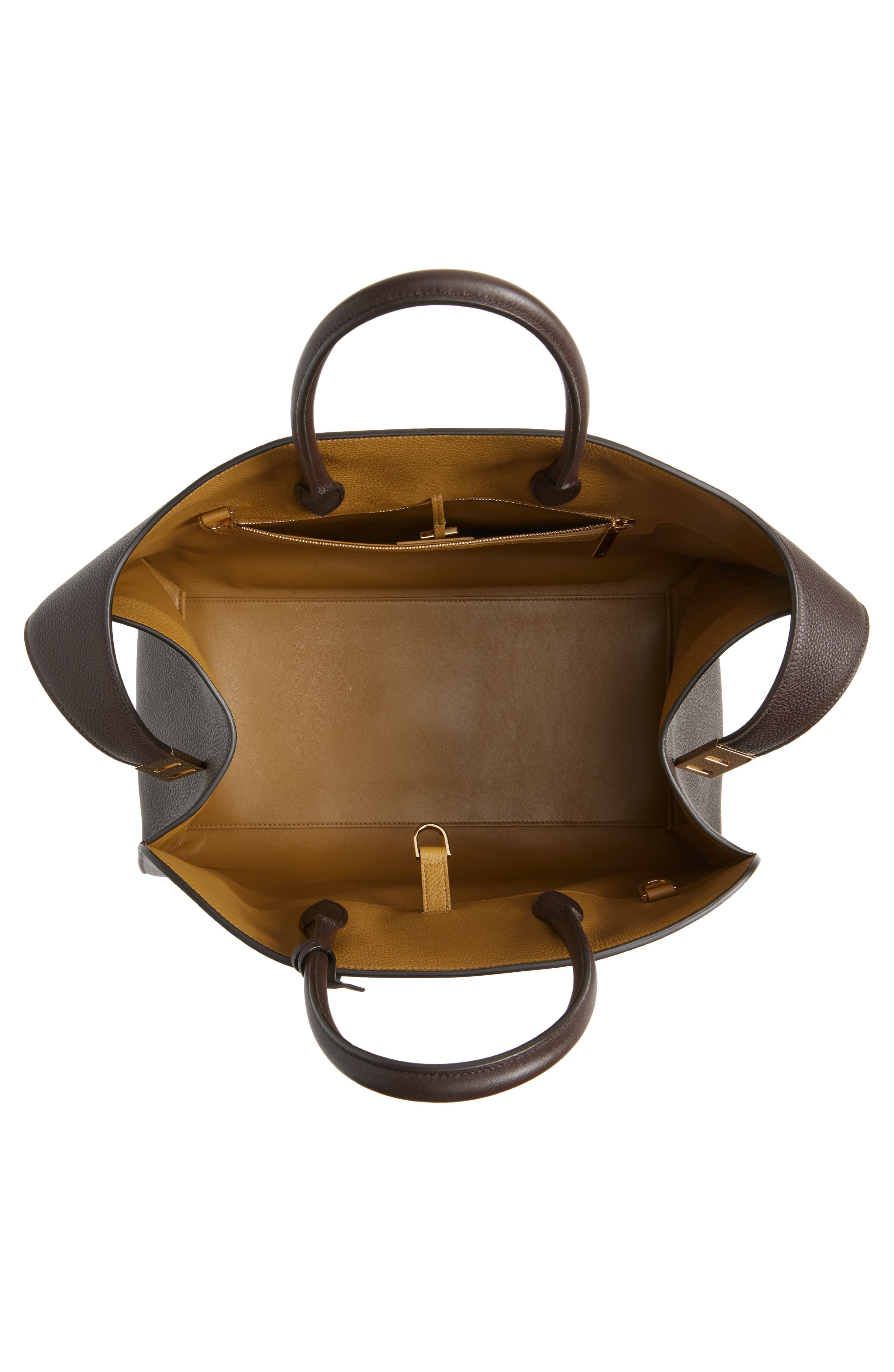 FERRAGAMO Medium Hug Suede Top Handle Bag, Alternate, color, Testa Di M Burnt Ocra
