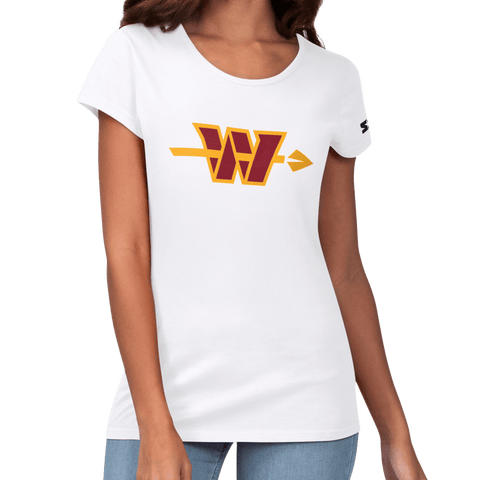 Women's Starter White Washington Commanders Endzone T-Shirt