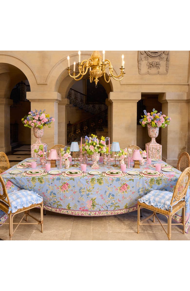 Mrs. Alice Lotus Lampshade, Alternate, color, Blue