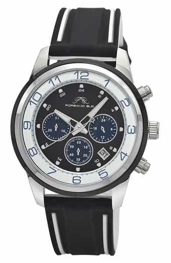 Arthur Chronograph Leather of Silicone Strap Watch, 44mm