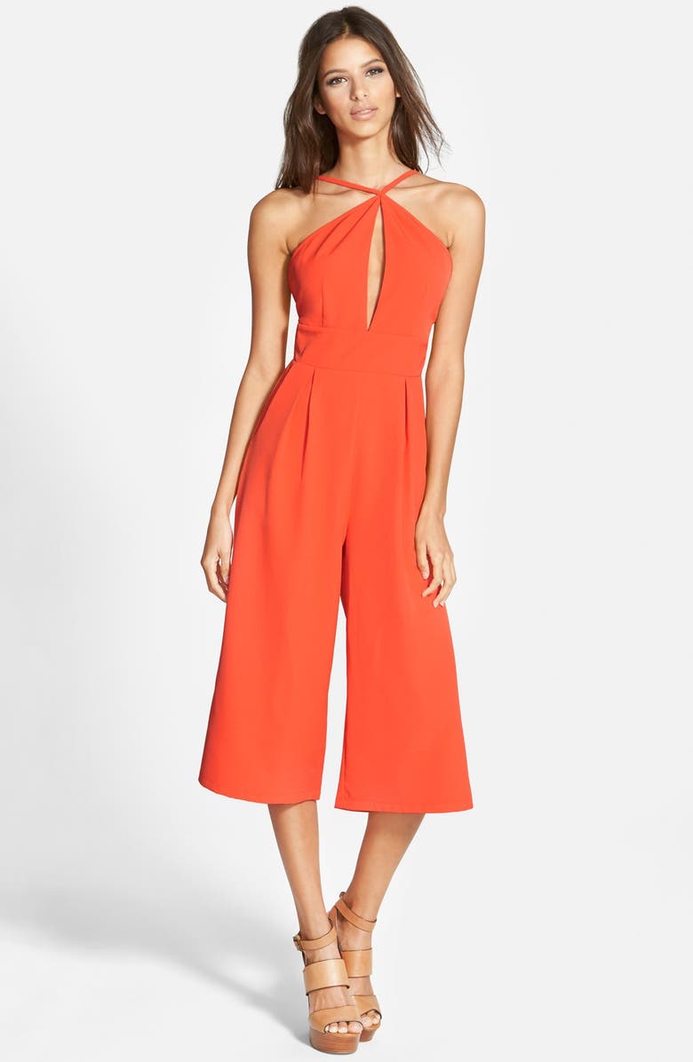 Missguided Keyhole Culotte Jumpsuit, Main, color, 