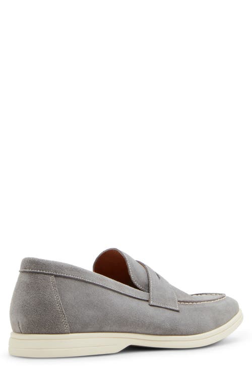 Madden Laguna Penny Loafer In Grey Suede
