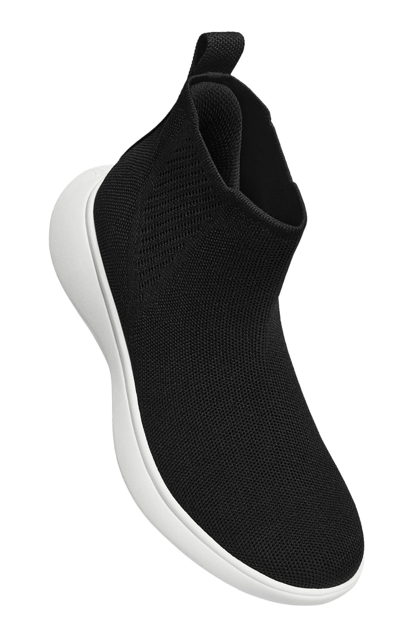 VIVAIA Round-Toe Slip-On Sneaker Boots, Alternate, color, Black