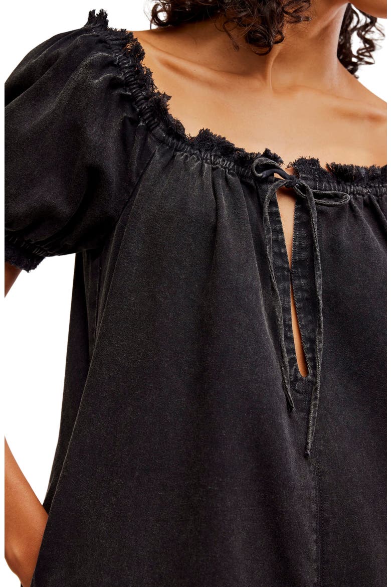 Daisy Denim Babydoll Romper, Alternate, color, STAR CROSSED