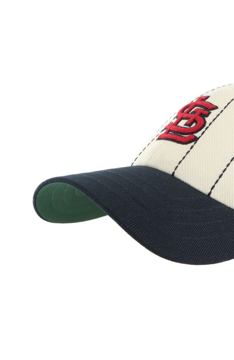 '47 Men's '47 x Rawlings Natural/Navy St. Louis Cardinals Pinstripe Clean Up Adjustable Hat, Alternate, color, Natural