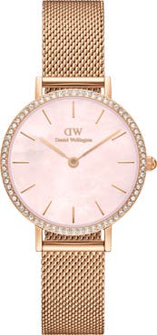 Daniel Wellington Petite Lumine Mesh Strap Watch, 28mm