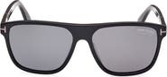 TOM FORD Frances 58mm Polarized Square Sunglasses