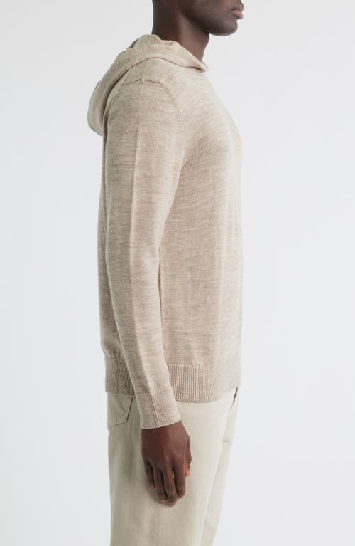 Alex Crane Campo Hooded Merino Wool Sweater In Neutral