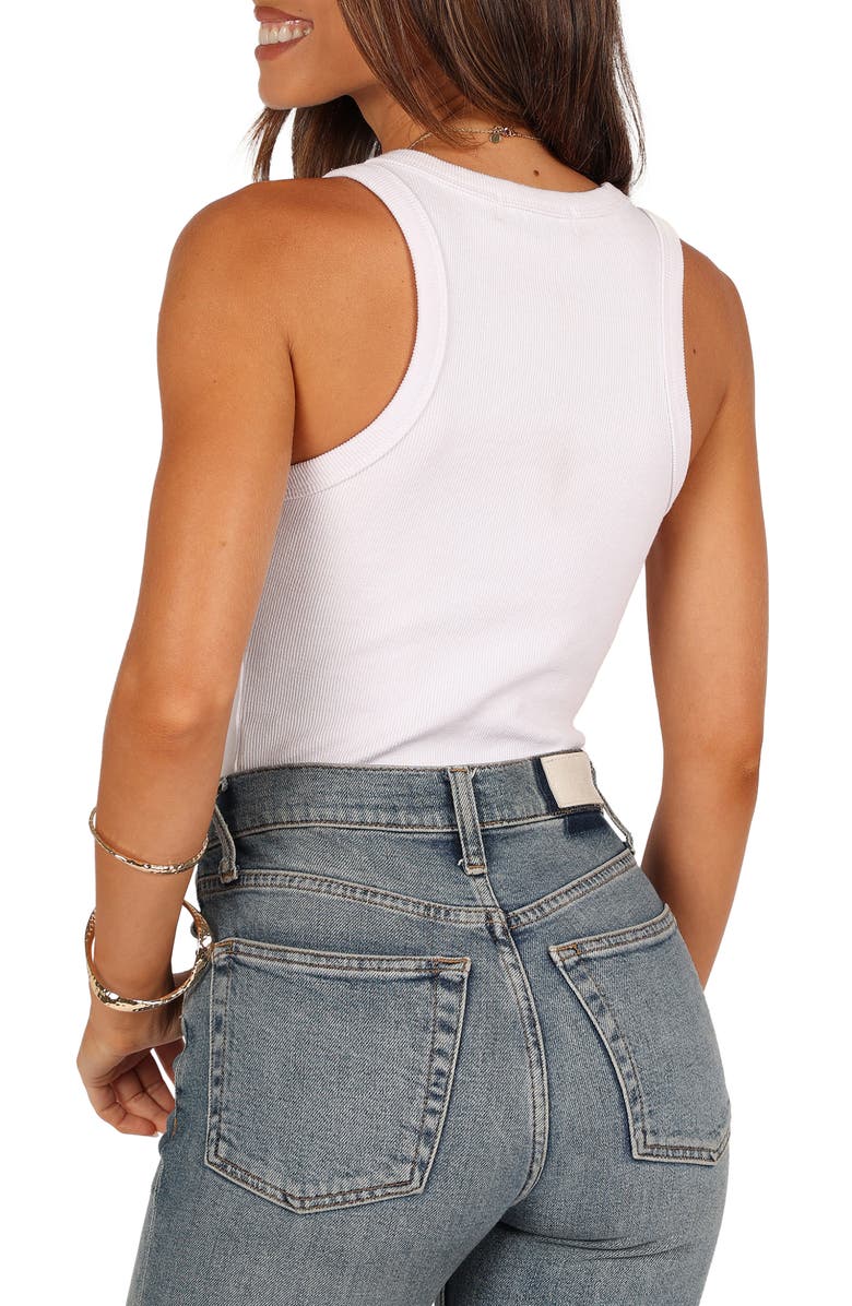 Petal & Pup Ari Cotton Rib Tank, Alternate, color, White