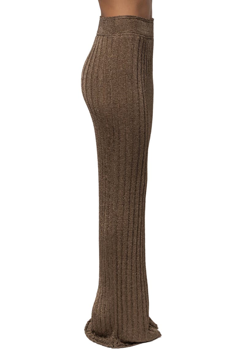 Resort Metallic Maxi Skirt, Alternate, color, Bronze
