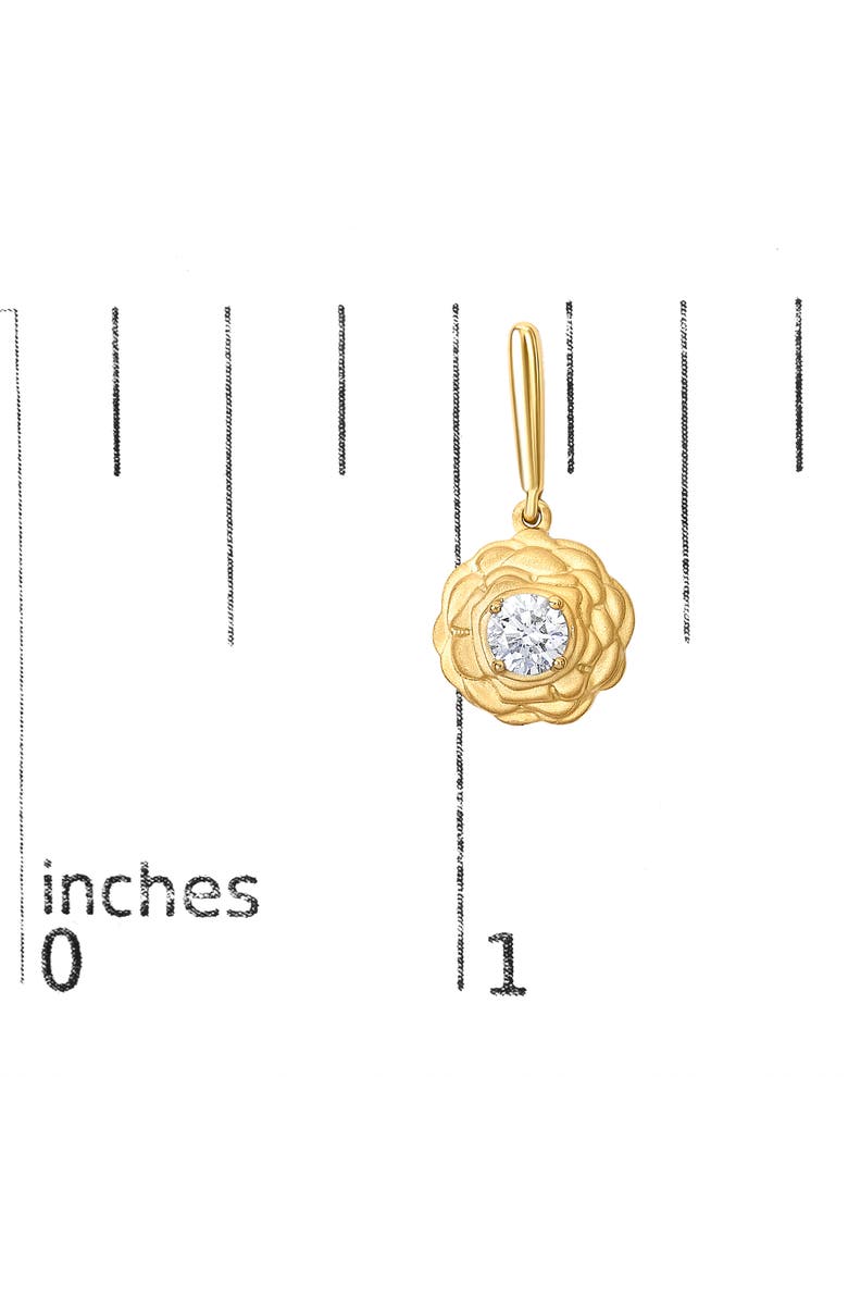Haus of Brilliance 14K Yellow Gold Plated Sterling Silver 5/8 Cttw Lab Grown Diamond Flower Drop Earrings, Alternate, color, Yellow Gold Over Silver