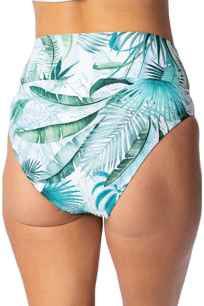 Barbara Convertible High Waist Swim Briefs, Alternate, color, WHITE