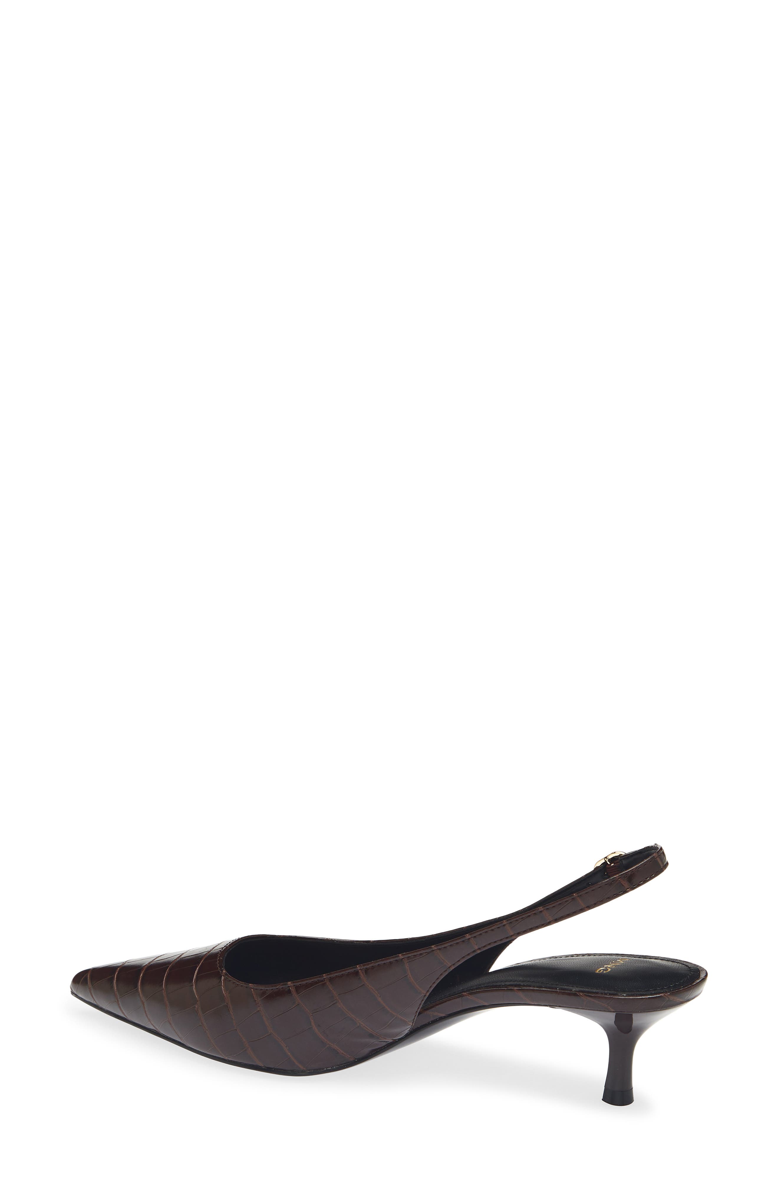 Croc Embossed Slingback Kitten Heel Pump, Alternate, color, BURGUNDY