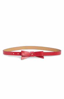 Kate Spade New York spade bow leather belt