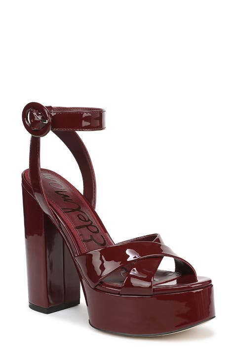 Wayward Burgundy Platform Sandals Best Burgundy Platform Shoes